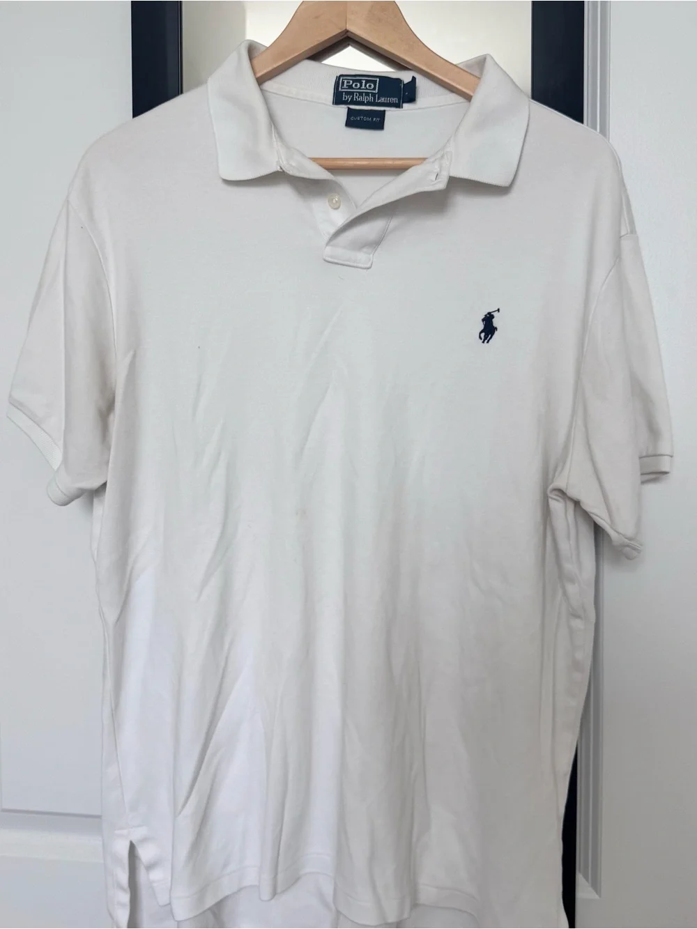 Polo by Ralph Lauren Men’s White Polo with Navy Pony